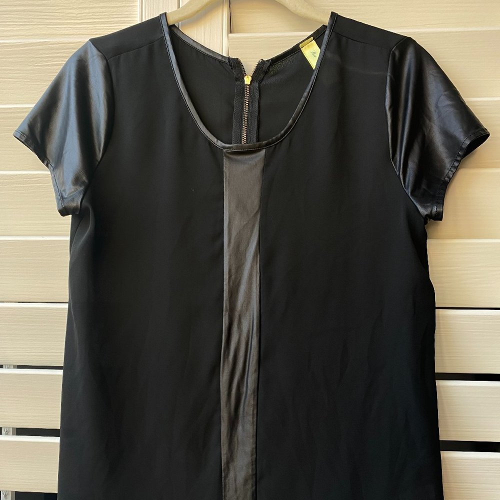 Black leather top